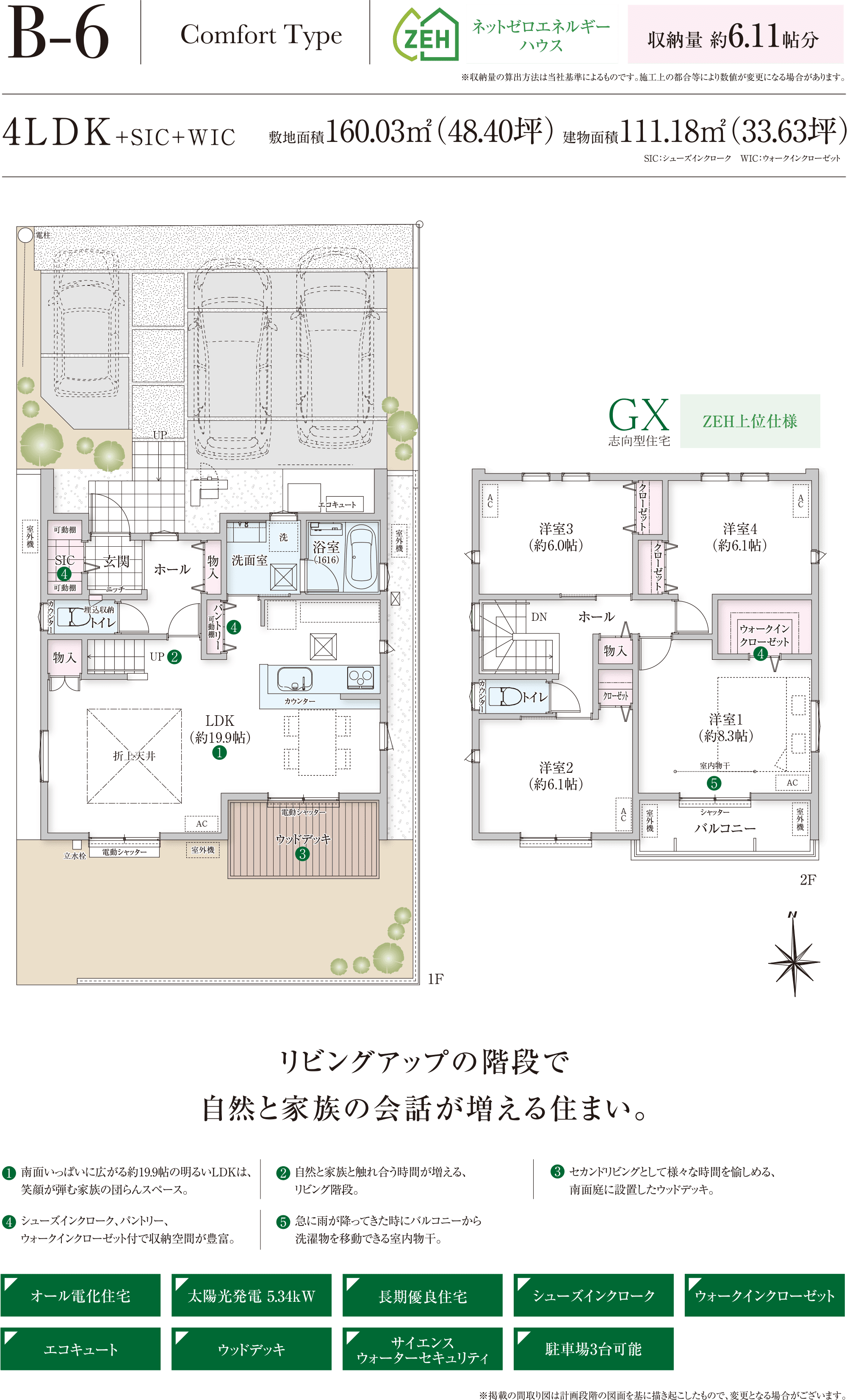 B-6 Comfort Type 4LDK+SIC+WIC